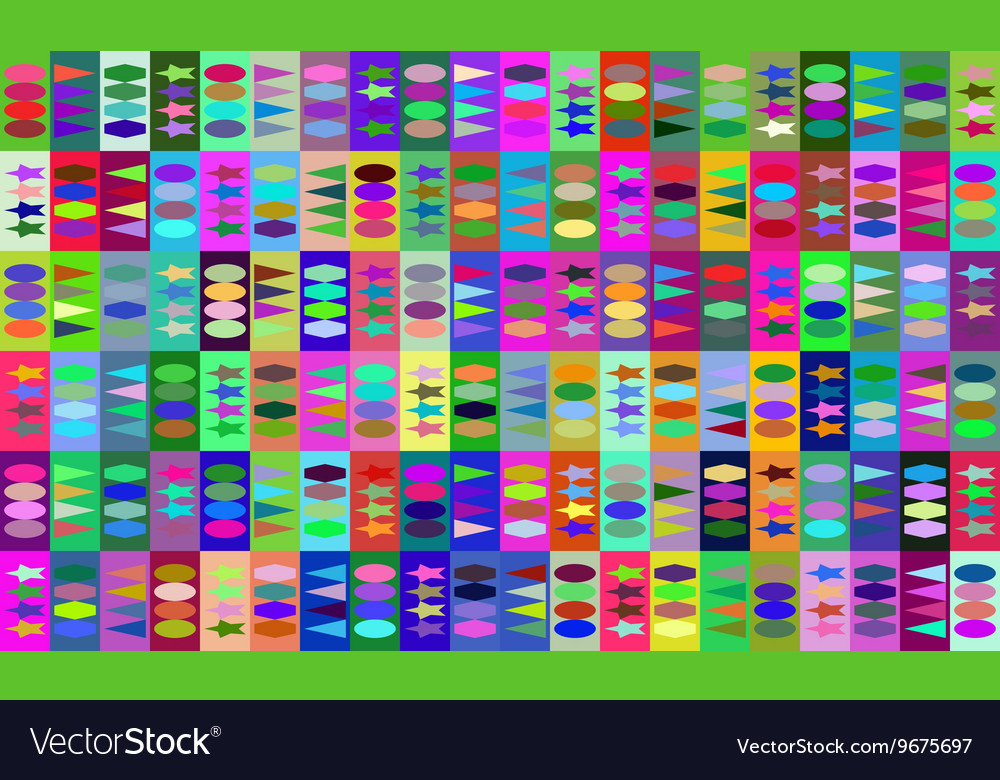 Abstract multicolored geometric pattern