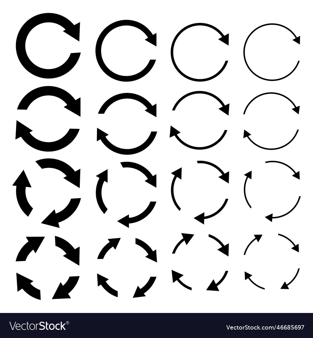Circular arrows round shape vector image Circular arrows round shape