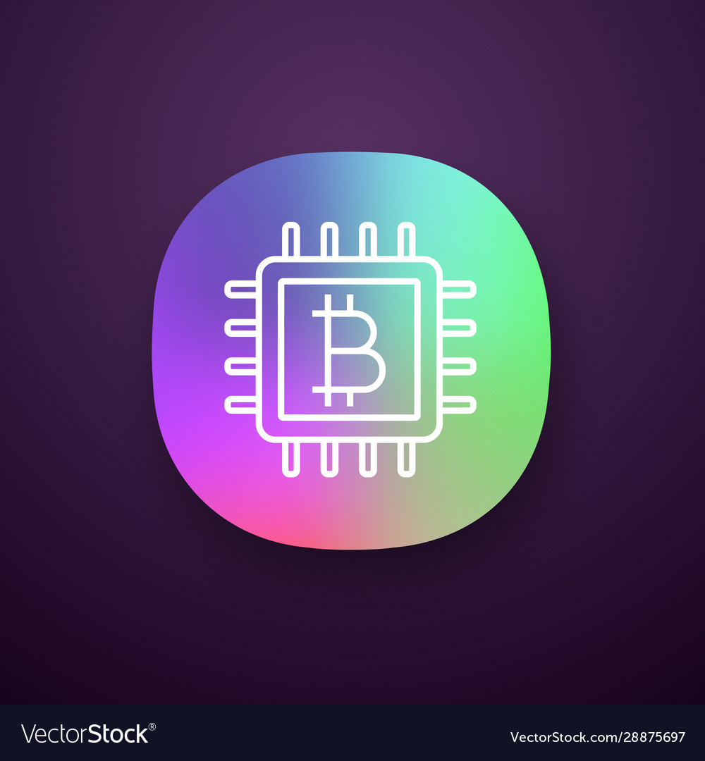 Cpu mining app icon vector image Cpu mining app icon