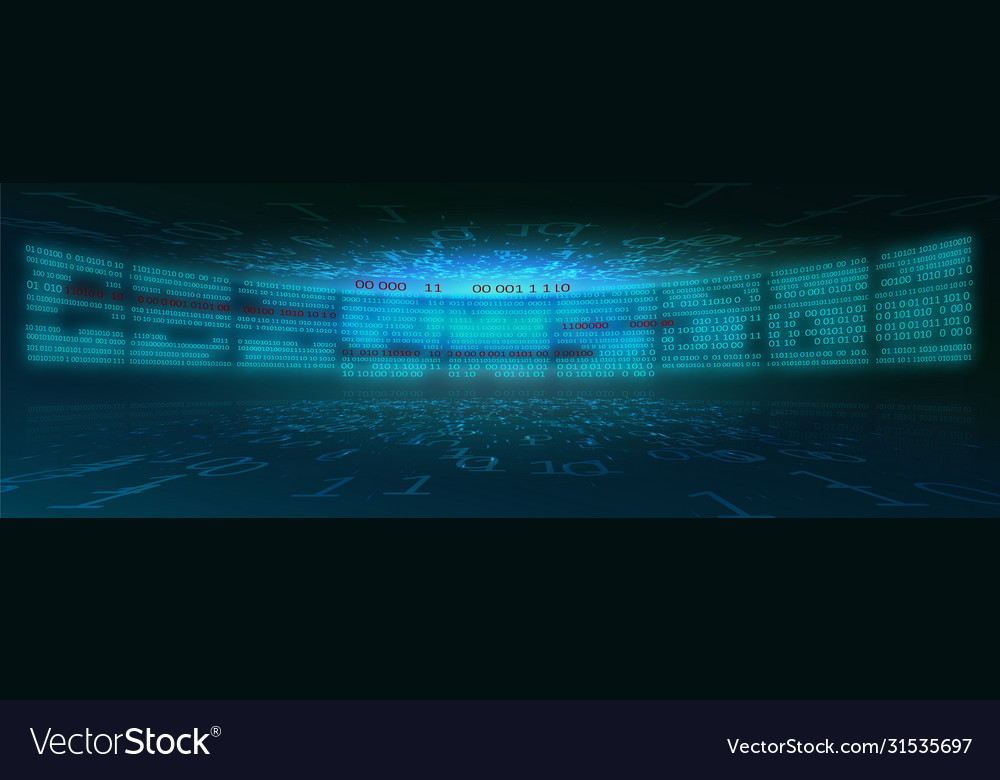 Digital data binary code technology matrix