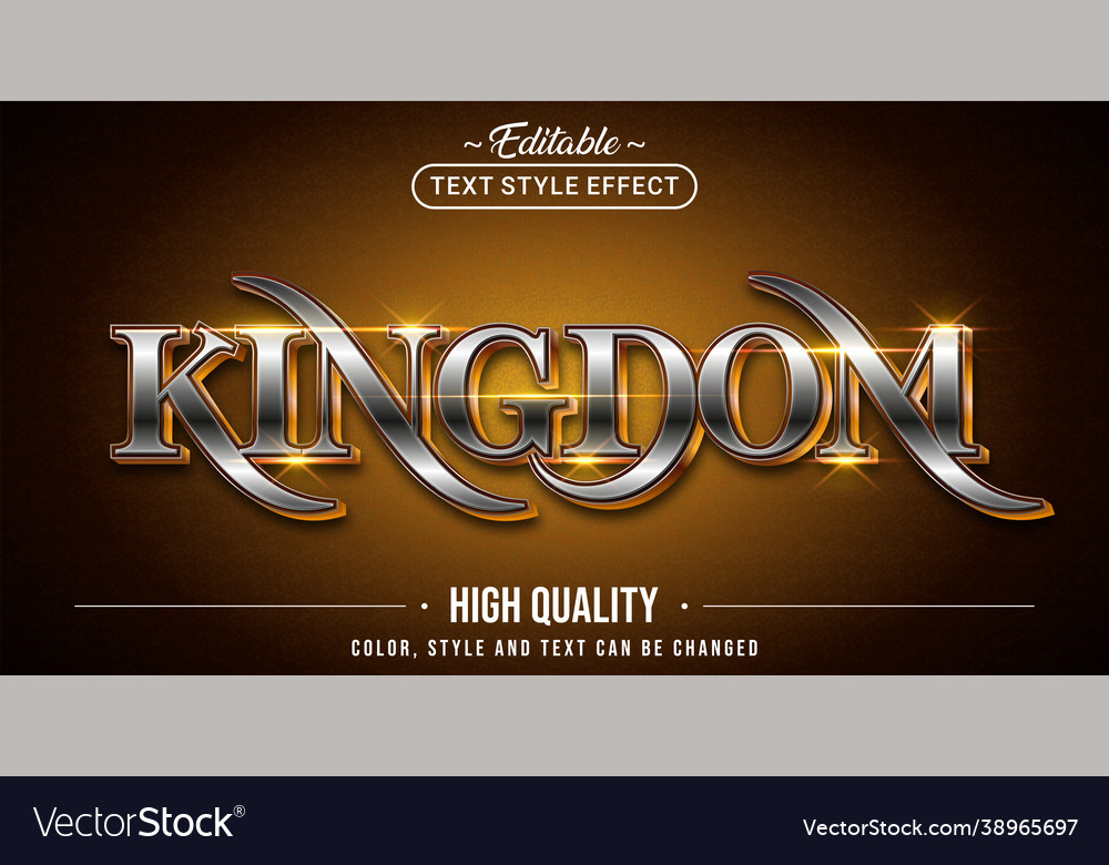 Editable text style effect - kingdom