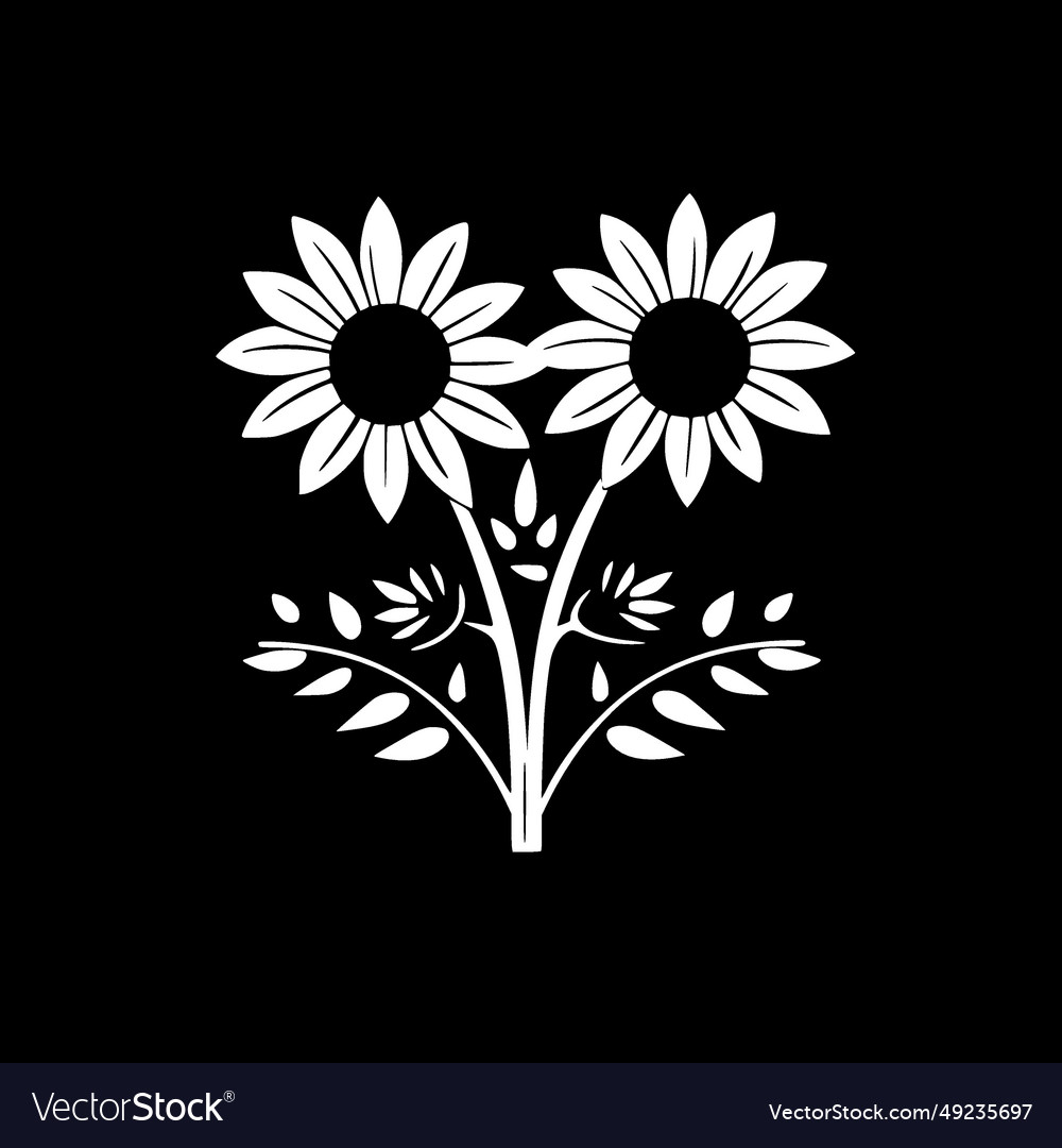 Flowers - minimalist and flat logo