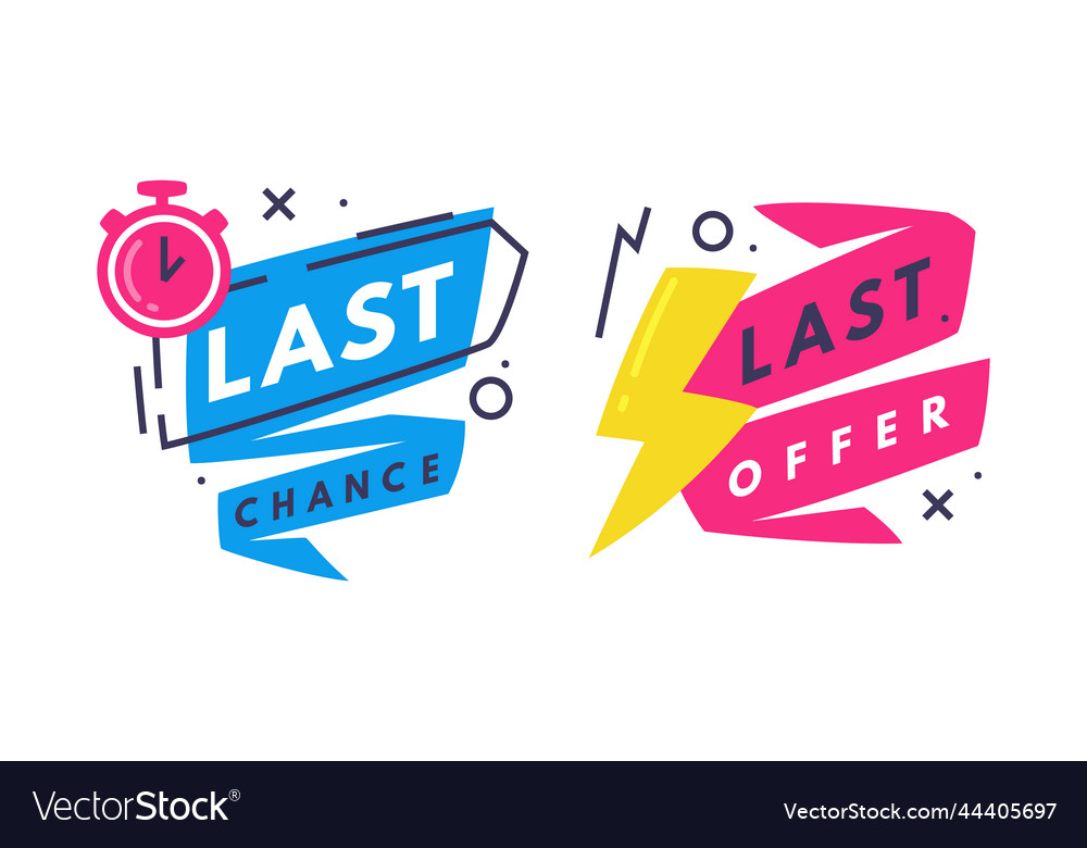 Hot sale countdown badges with last offer