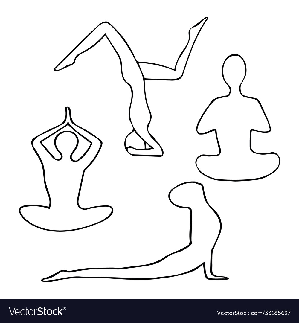 Man practices yoga in lotus position cobra vector image Man practices yoga in lotus position cobra