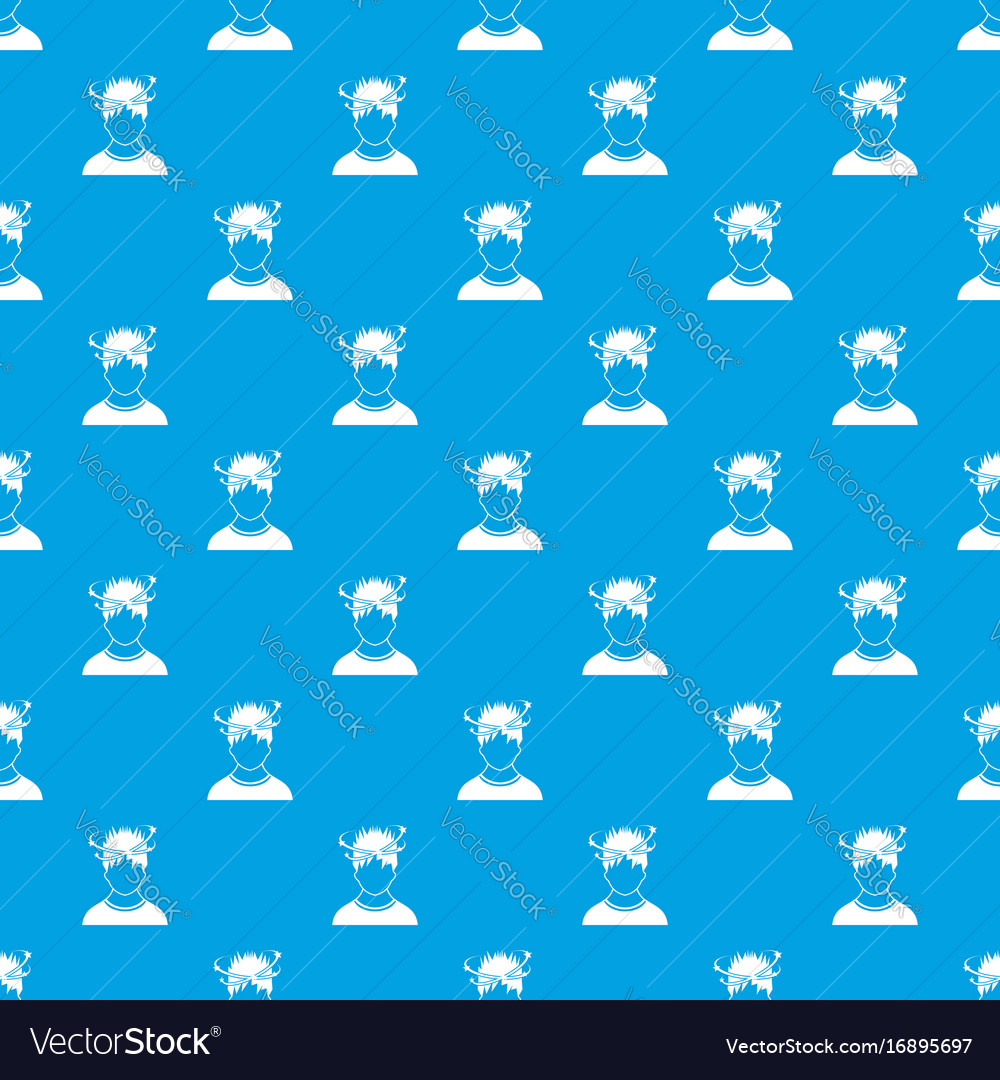 Man with dizziness pattern seamless blue Vector Image