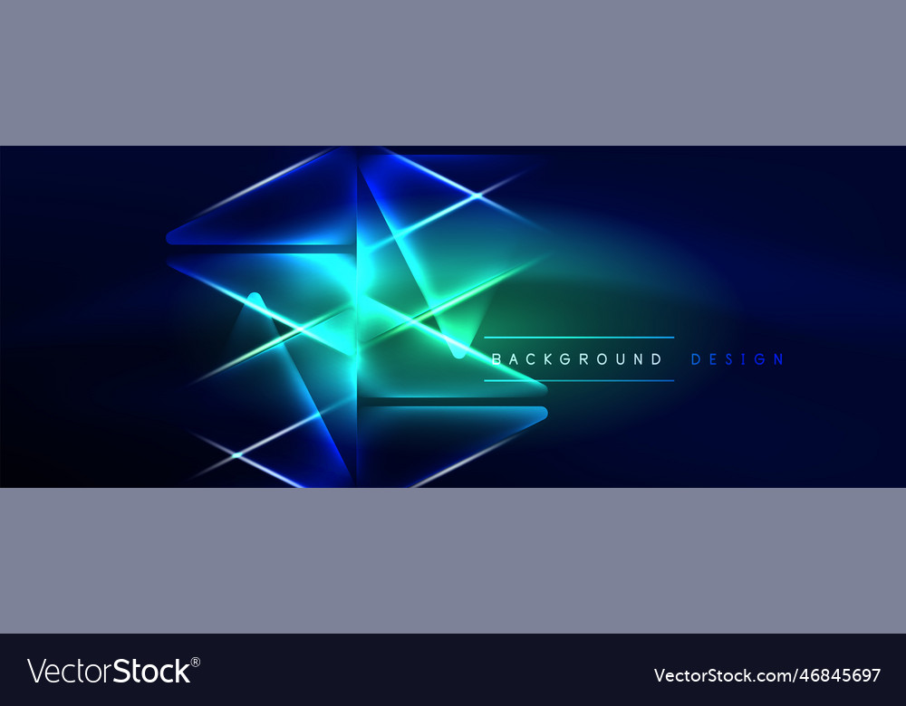 Neon lights hacking geometric background virtual Vector Image