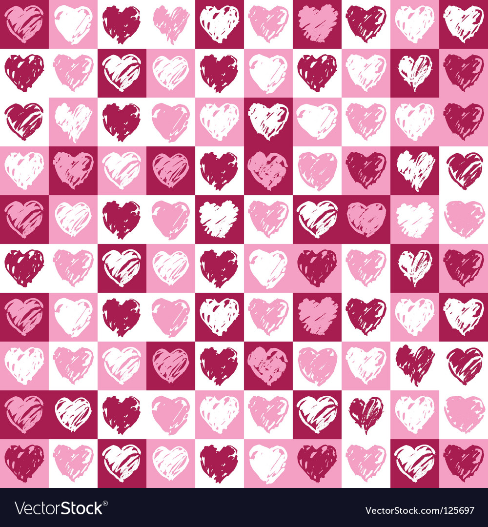 Pattern hearts Royalty Free Vector Image - VectorStock