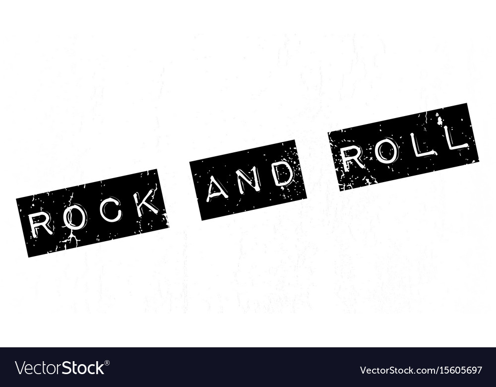 Rock and roll rubber stamp