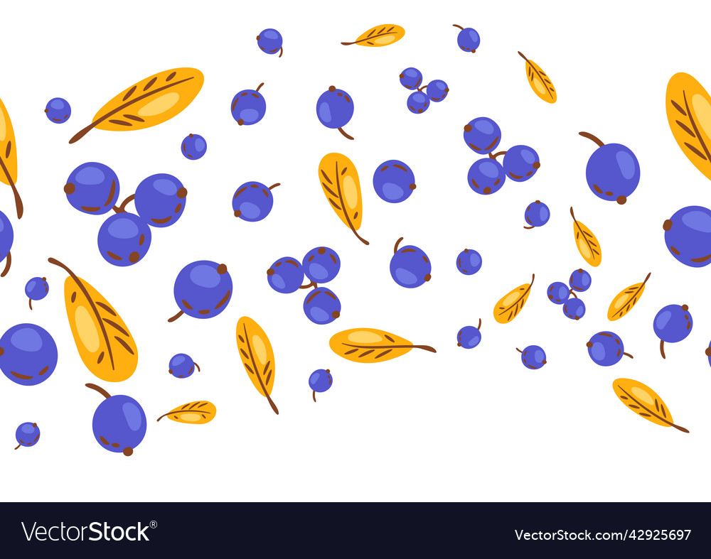Seamless pattern of thorn with berries image vector image Seamless pattern of thorn with berries image