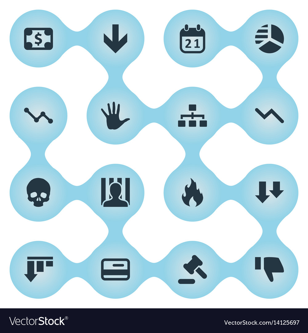 Set of simple trouble icons
