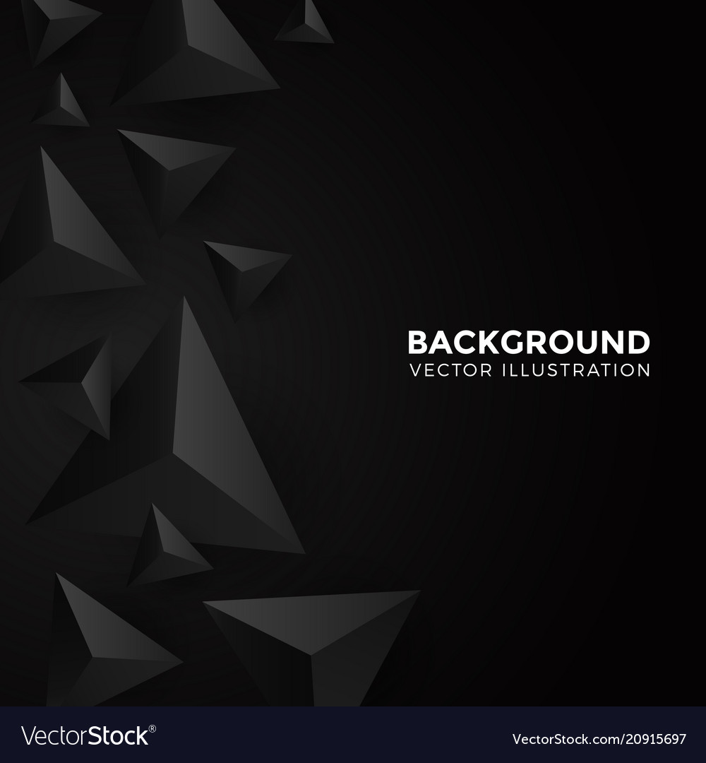 Shiny Black Triangular Background