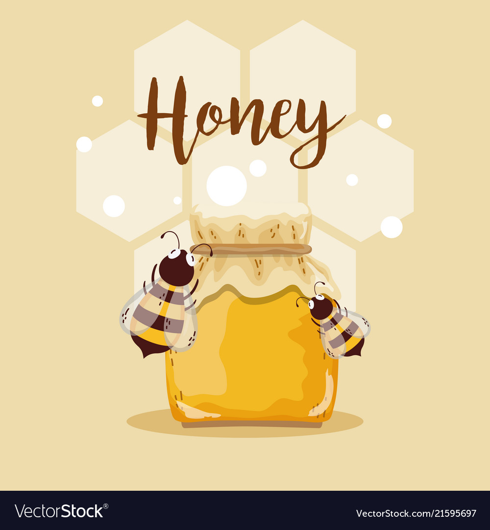 Sweet honey card Royalty Free Vector Image - VectorStock