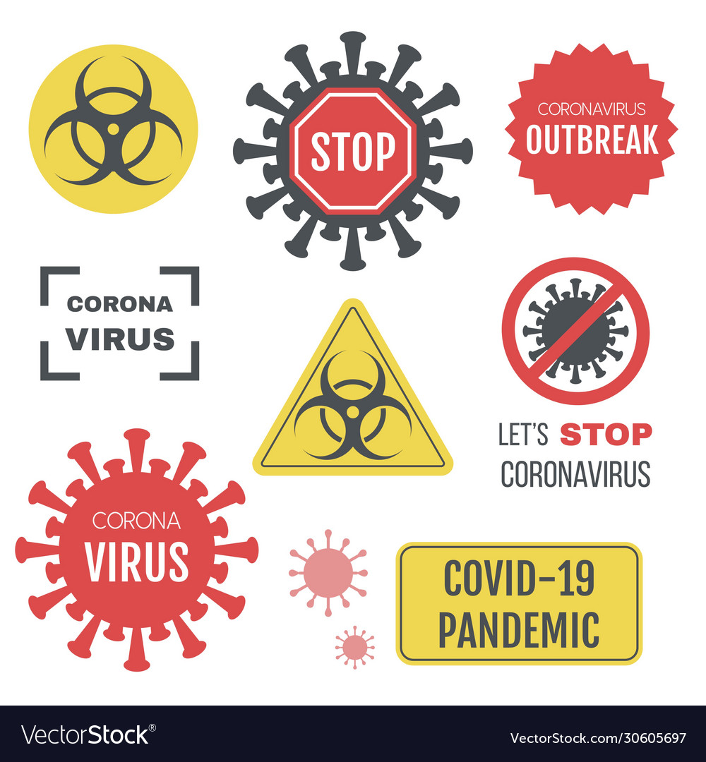 Various sign and symbol about coronavirus