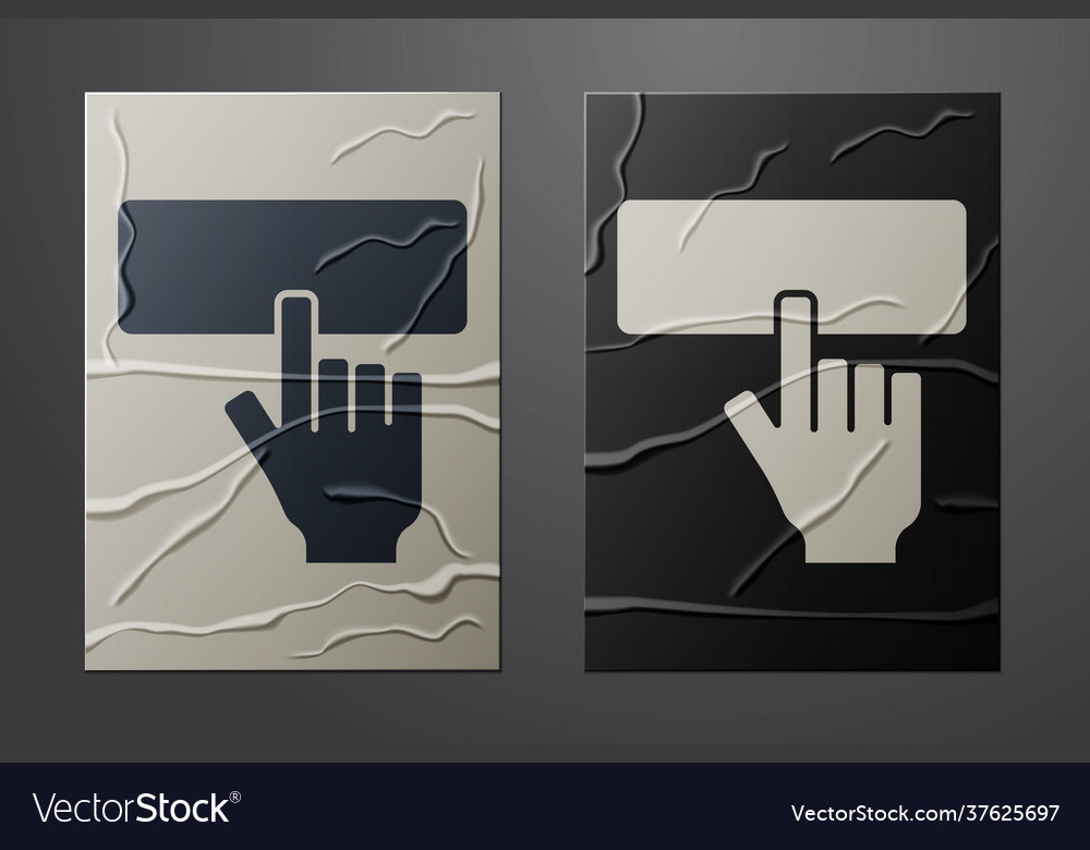 White computer keyboard icon isolated on crumpled
