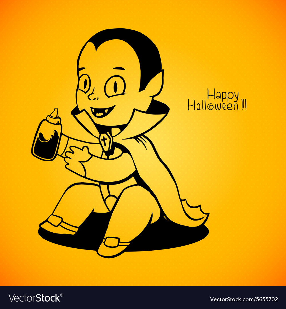 Cute baby vampire dracula young