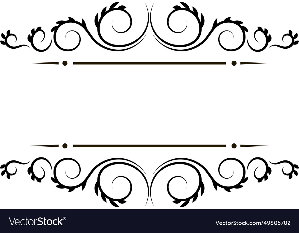 Frame and vignette for design template Vector Image Frame and vignette for design template