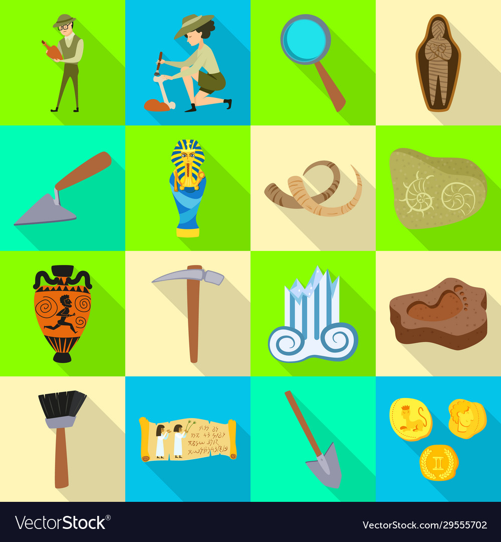 Isolated object story and items icon set vector image Isolated object story and items icon set