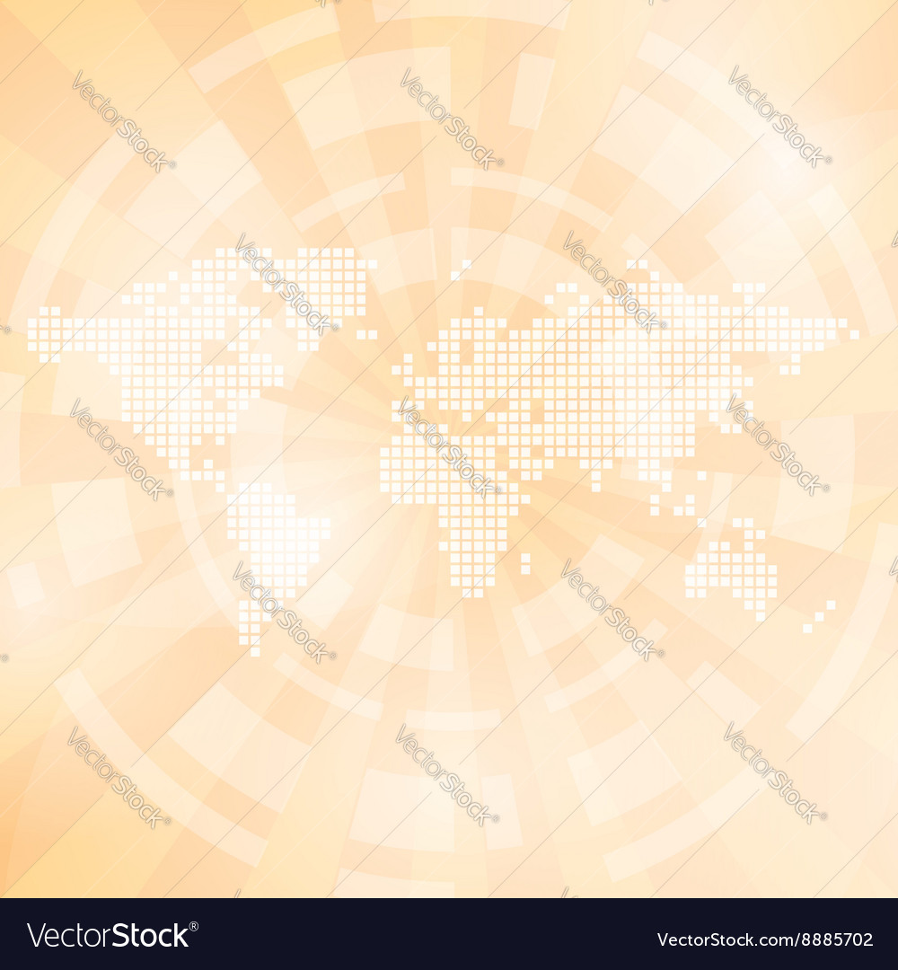 Light orange abstract background with map and rays