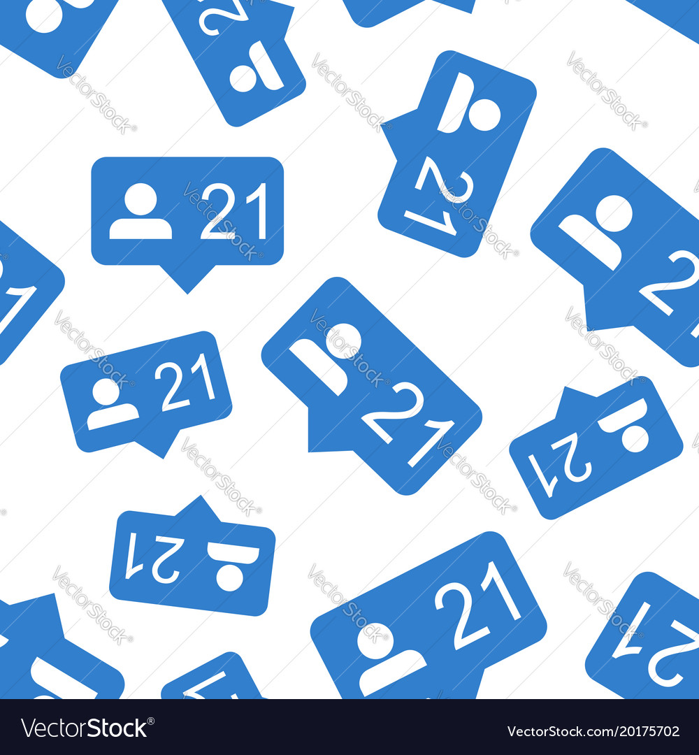 Like comment follower seamless pattern background