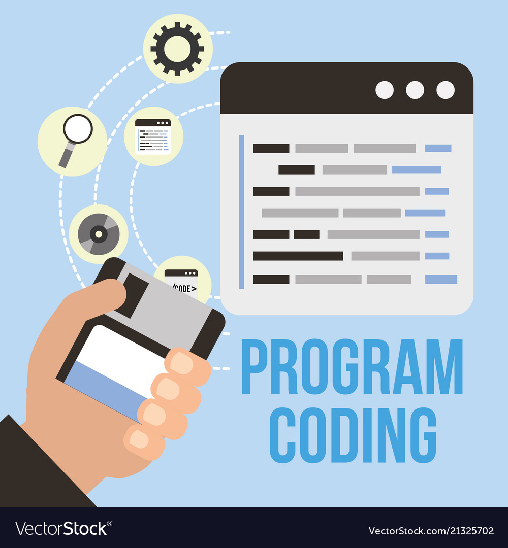 Website der Programmcodierung vector image Website der Programmcodierung