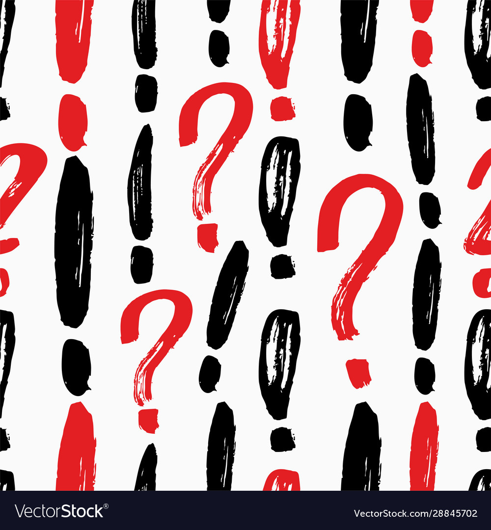 Question marks seamless pattern sketch vector image Question marks seamless pattern sketch