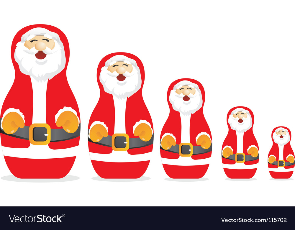 santa russian dolls