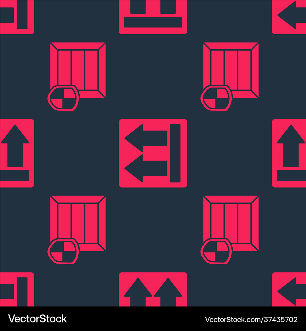 Set delivery pack security with shield Royalty Free Vector