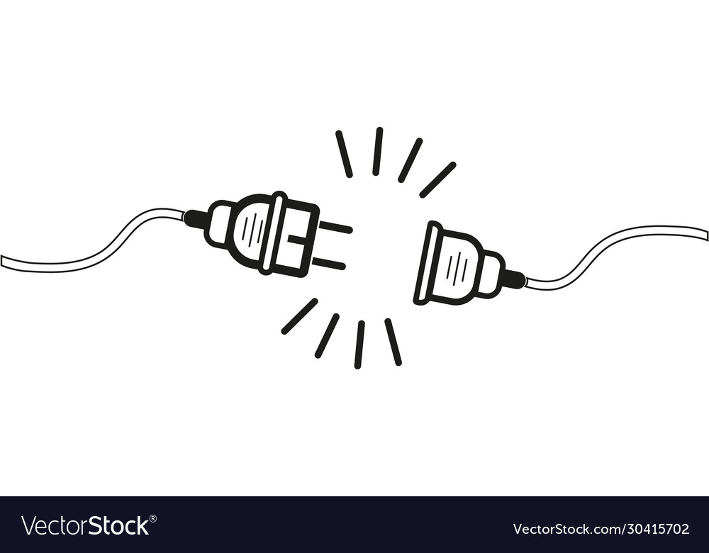 Unplugged sockets minimalistic design 404 bugs Vector Image Unplugged sockets minimalistic design 404 bugs