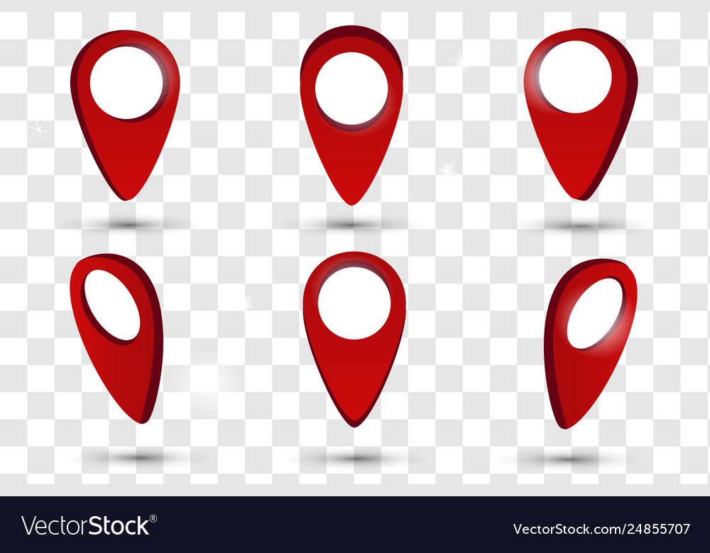 3d map pointer pin isolated on white background Vector Image 3d map pointer pin isolated on white background