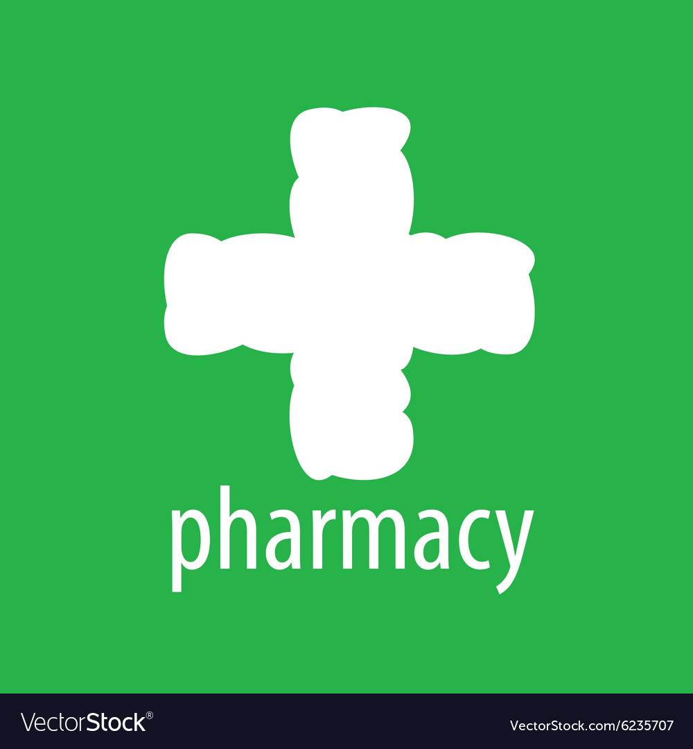 Abstract logo cross from the petals of pharmacy