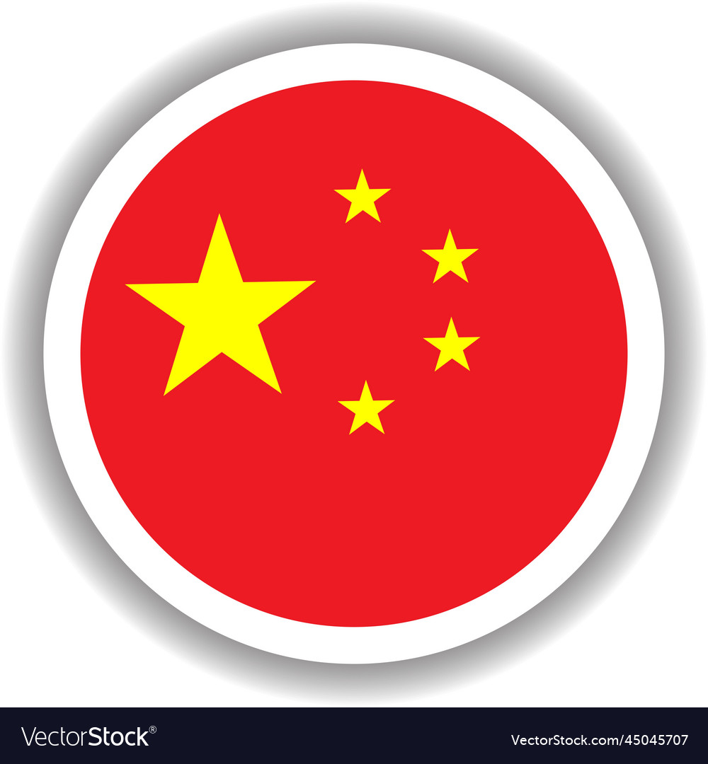 China flag round shape