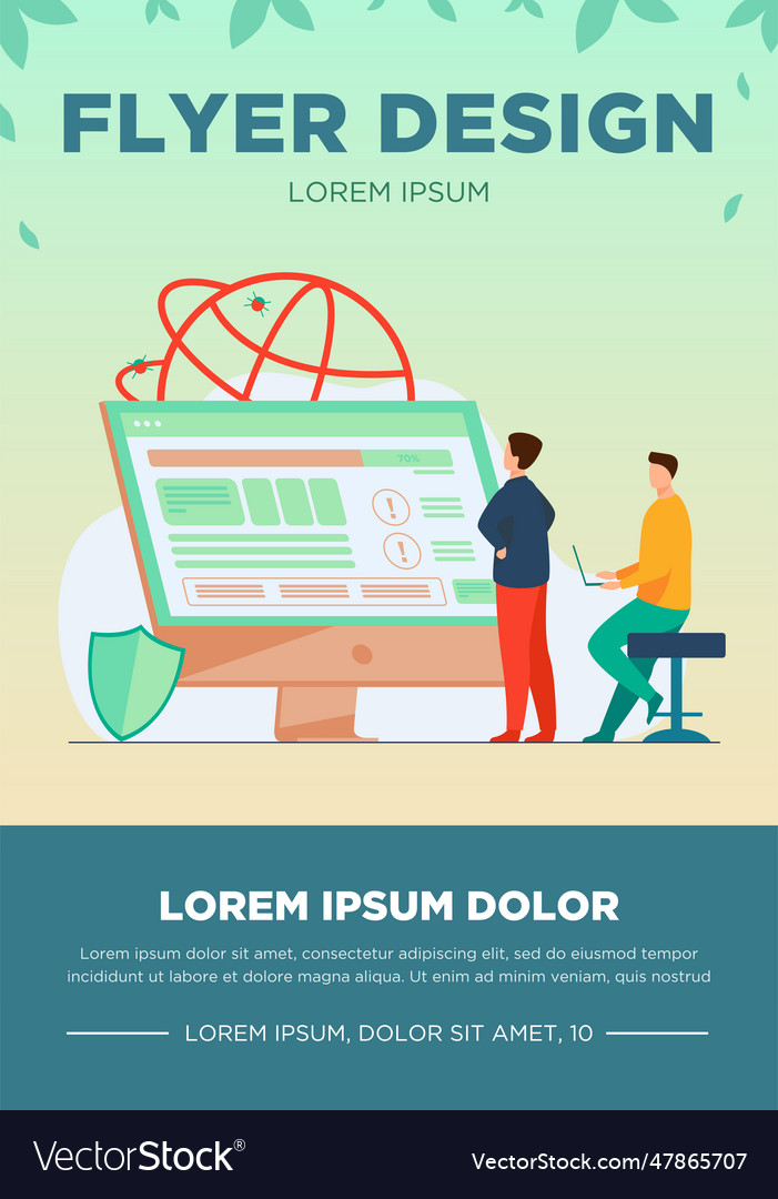 Developers testing software vector image Developers testing software