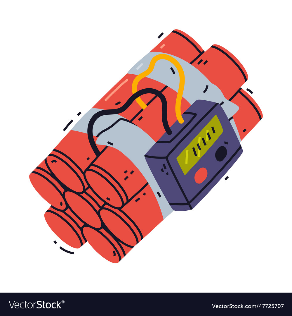 Dynamite red stick sheaf as explosive and reactive Vector Image Dynamite red stick sheaf as explosive and reactive