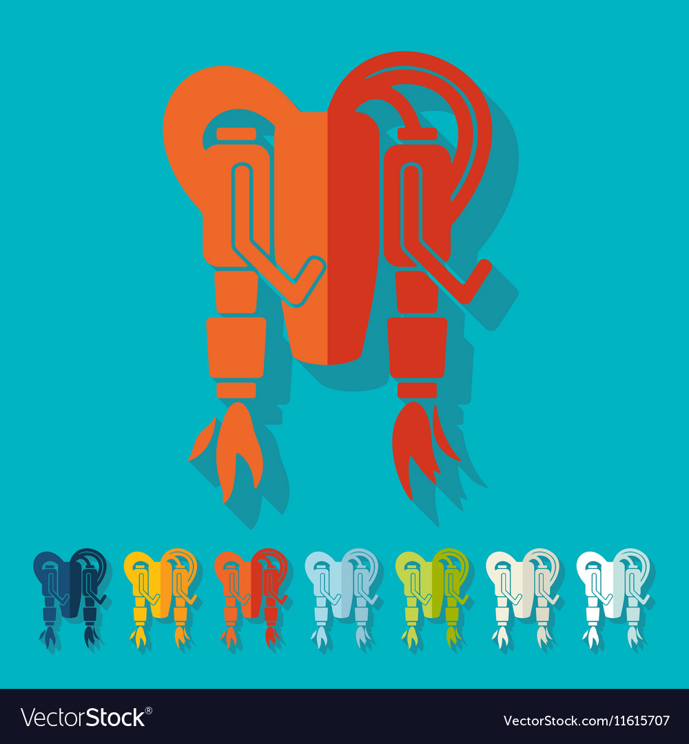 Flat design jetpack
