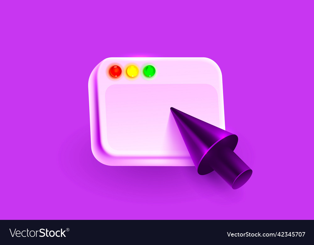 Frame computer screen cursor mouse click icon vector image Frame computer screen cursor mouse click icon
