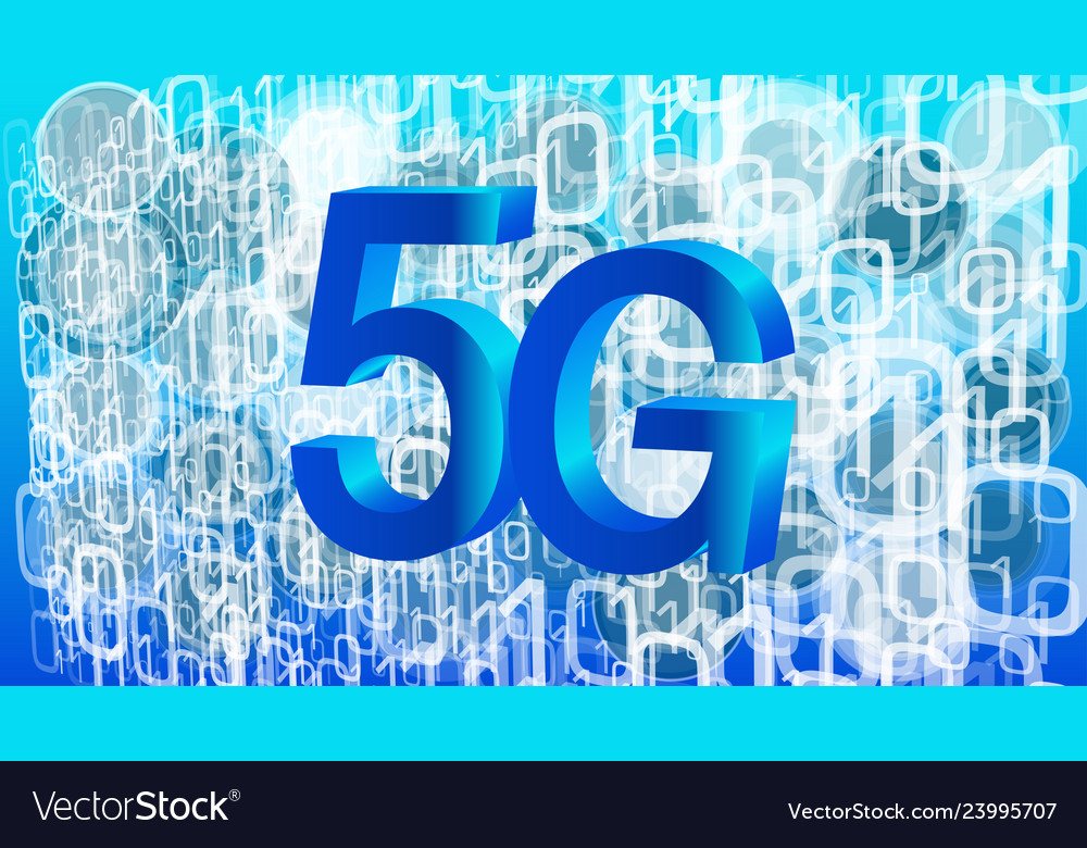 Internet-Sicherheit in 5g Technologie Binärcode vector image Internet-Sicherheit in 5g Technologie Binärcode