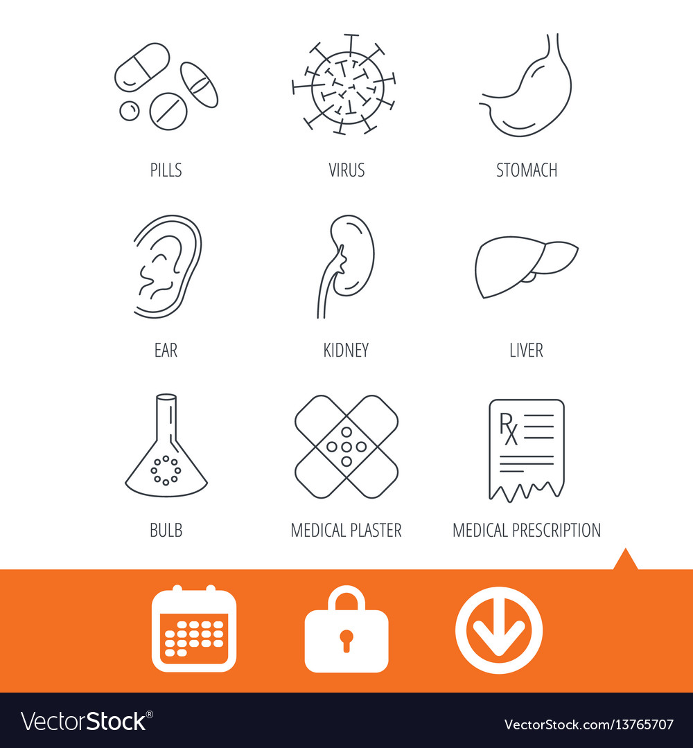 Pills medical plaster and prescription icons Vector Image Pills medical plaster and prescription icons