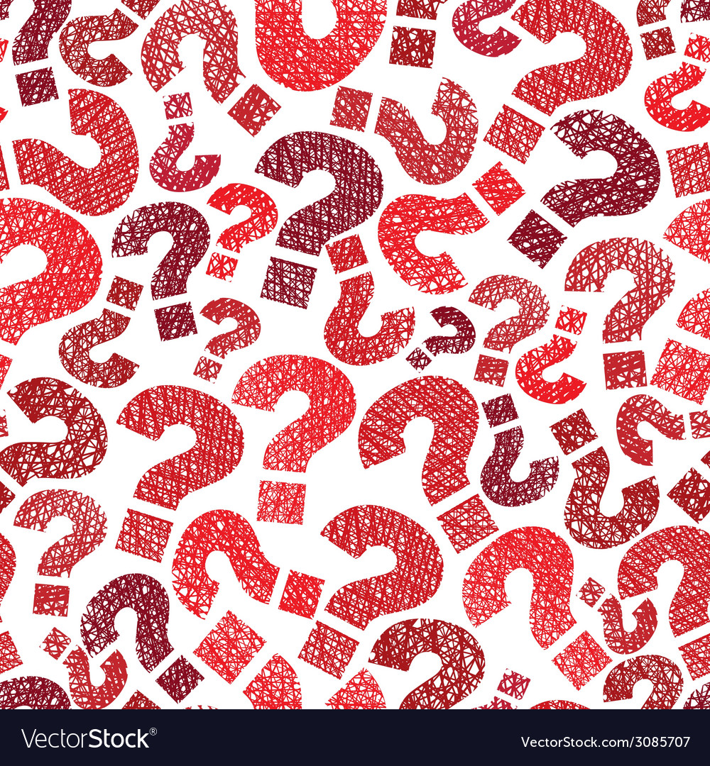 Queries marks seamless pattern hand drawn lines