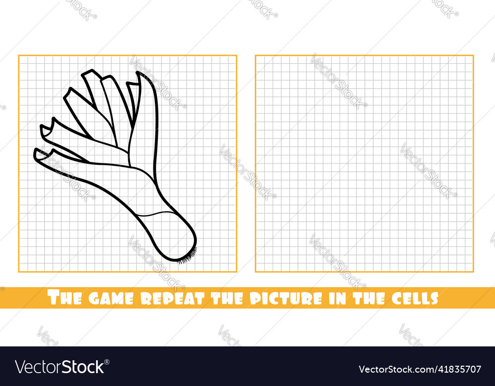 Shallot linear drawing the game repeat vector image Shallot linear drawing the game repeat
