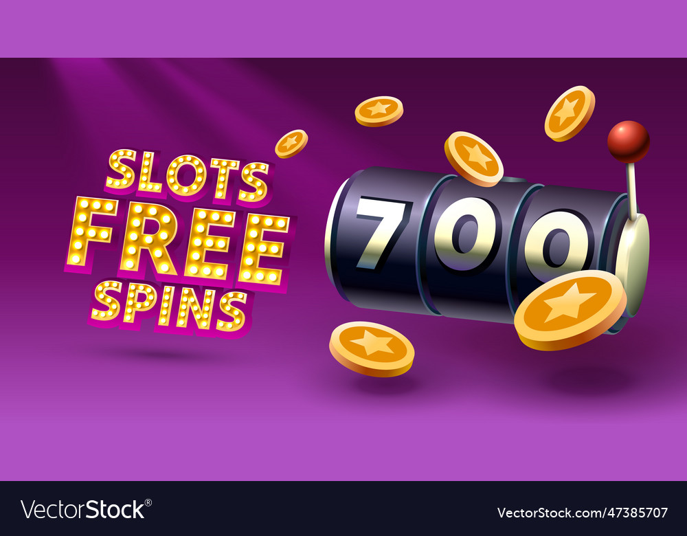 Slots free spins 700 promo flyer poster banner