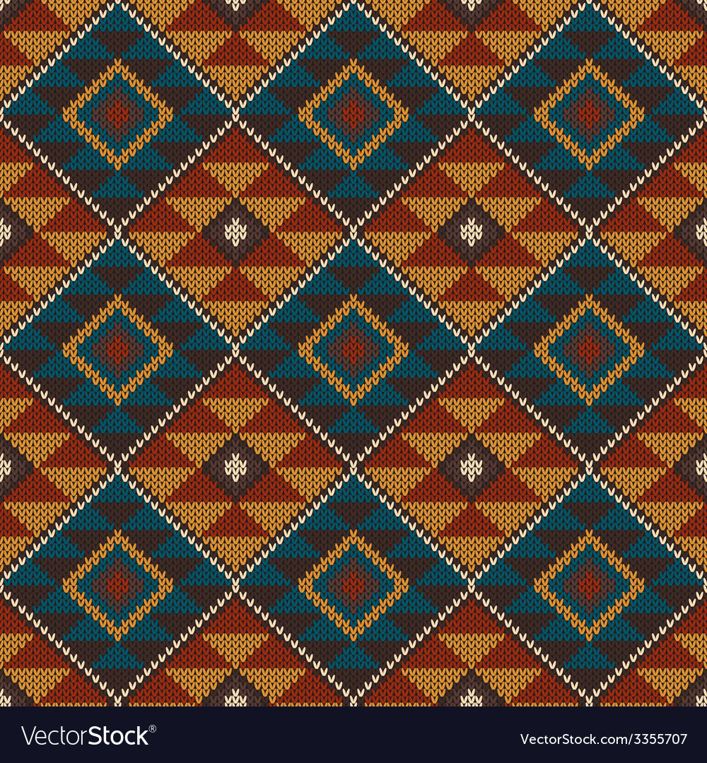 Traditional Tribal Aztec Seamless Pattern Vector Image