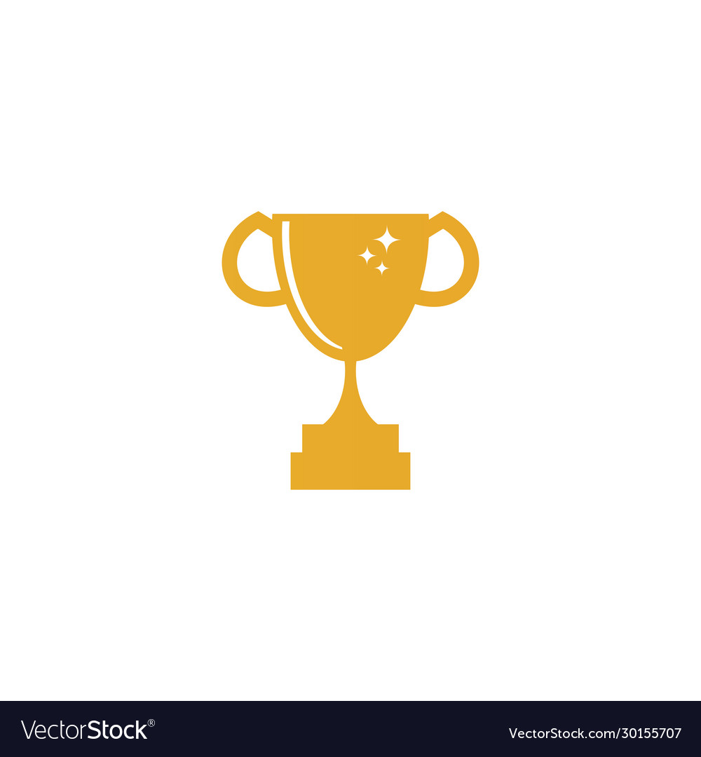 Trophy icon logo design template