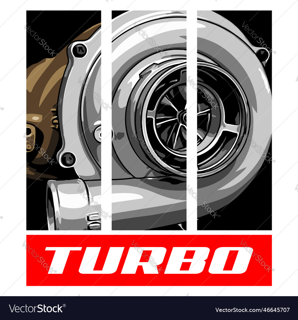 Turbo kit template for graphic design Royalty Free Vector