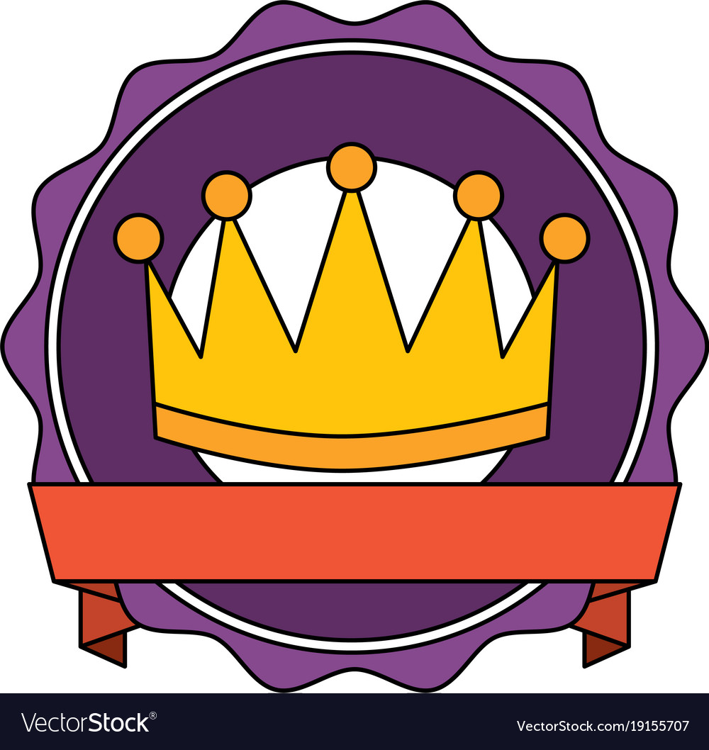 Winner crown emblem icon