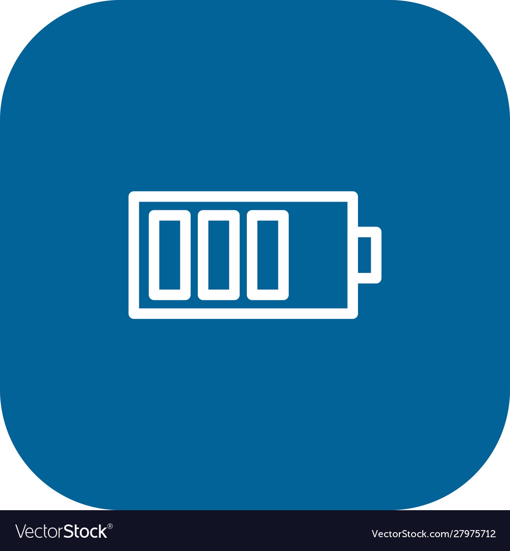 Battery icon with white background