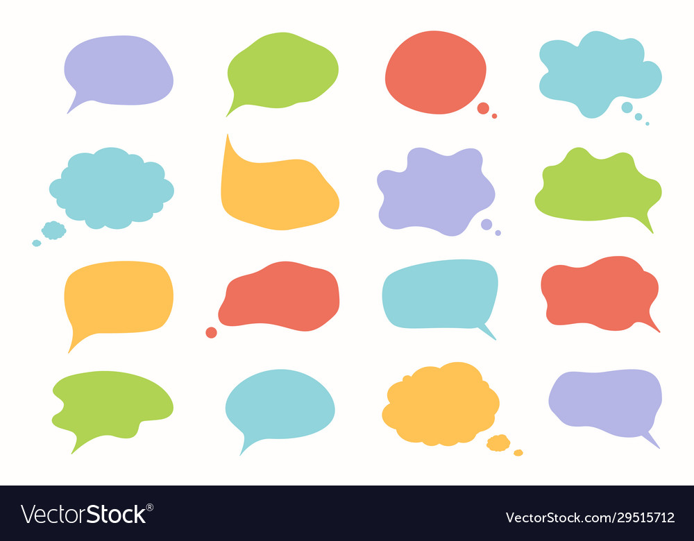 Blank speech bubbles Royalty Free Vector Image