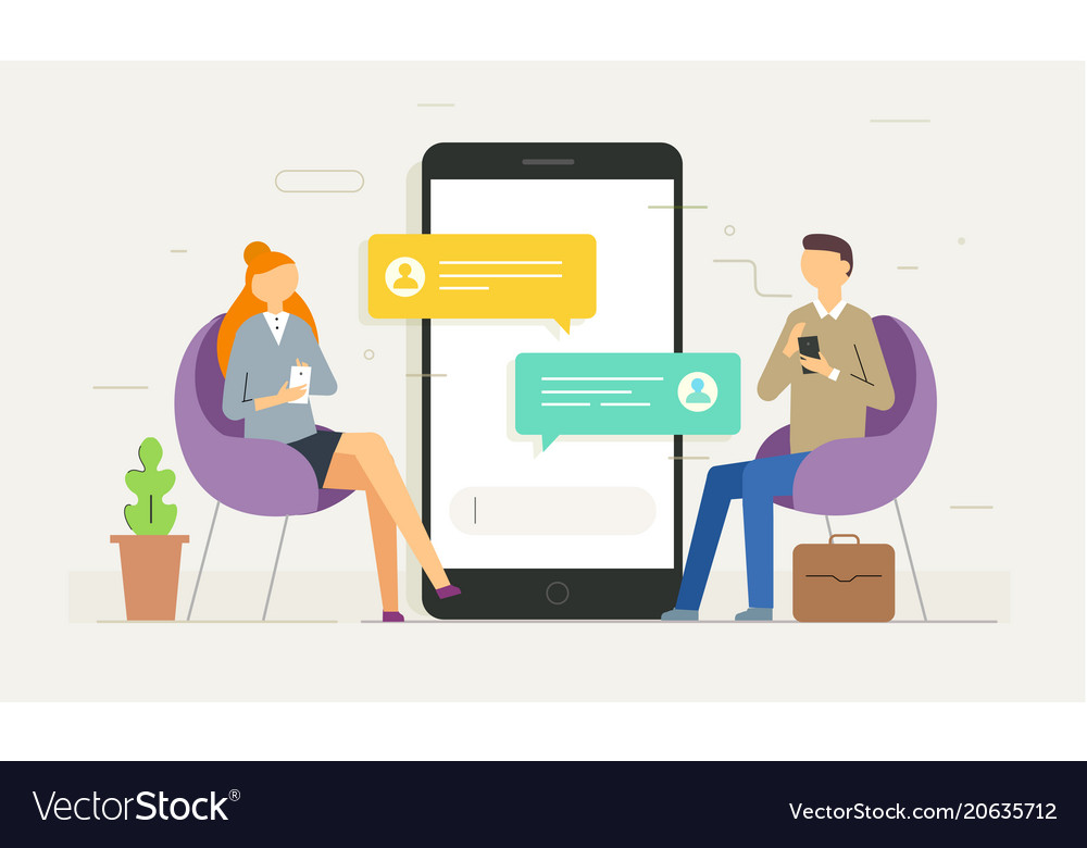 Chat messages notification on smartphone