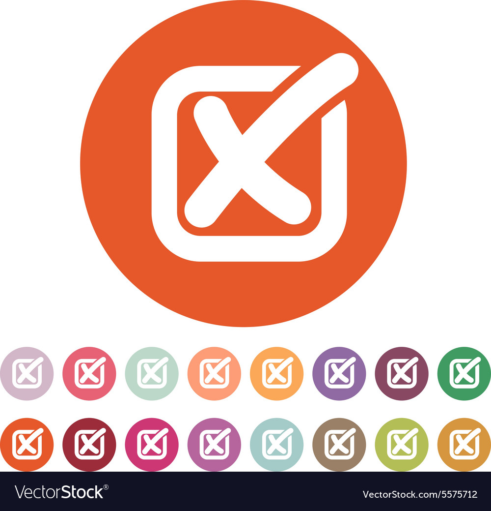 Check icon checkmark and checkbox no voting Vector Image