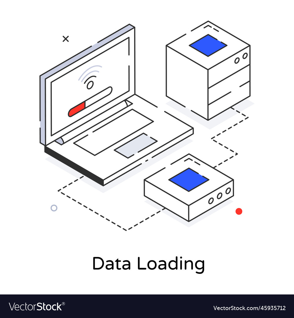 Data loading Royalty Free Vector Image - VectorStock