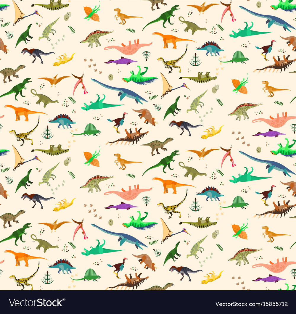 Dinosaurs Set Royalty Free Vector Image Vectorstock 3008